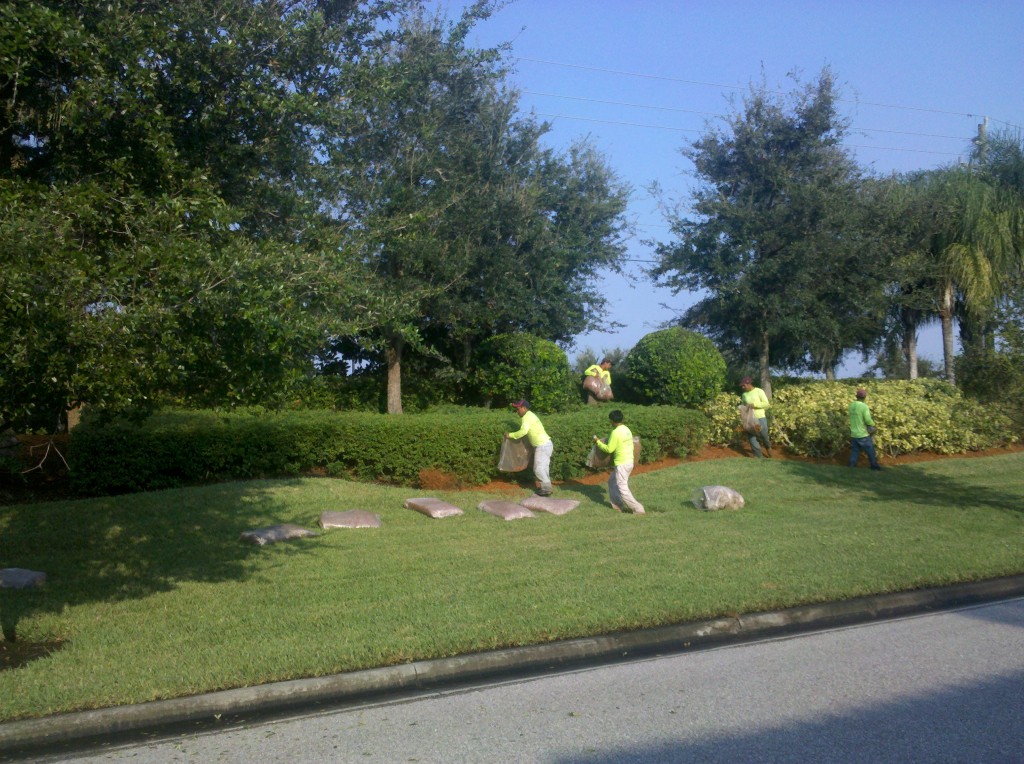 Mulch Spreading